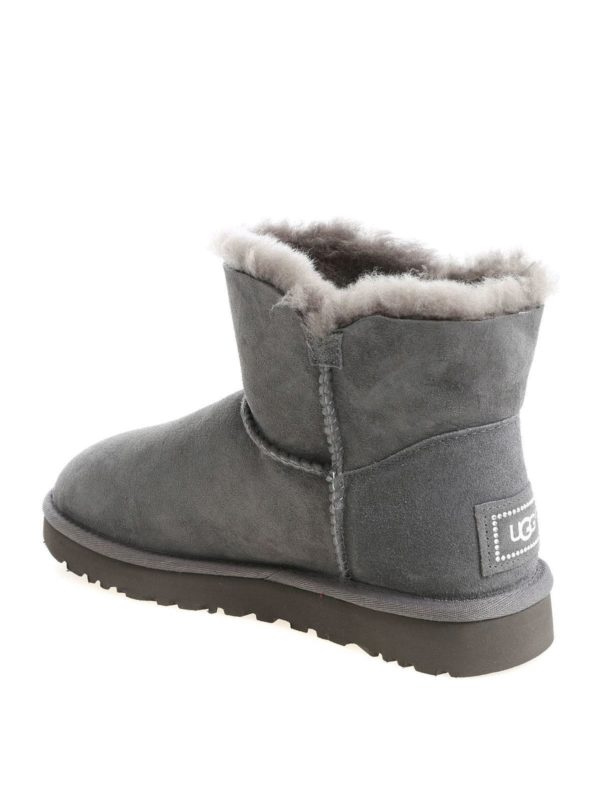 Mini Bailey Button Bling grey ankle boots shop online: UGG AUSTRALIA