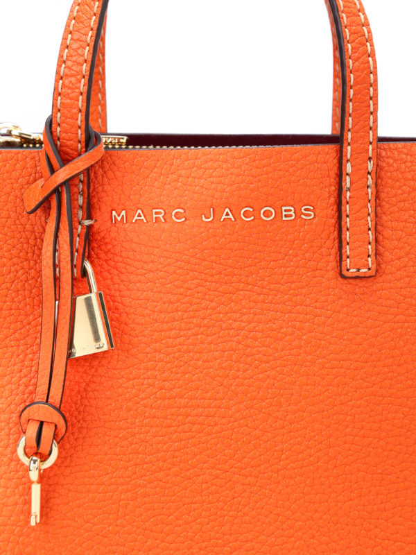 Mini Grind mandarin leather bag shop online: MARC JACOBS