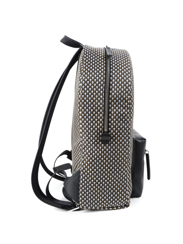 Mini Skull print nylon backpack shop online: ALEXANDER MCQUEEN