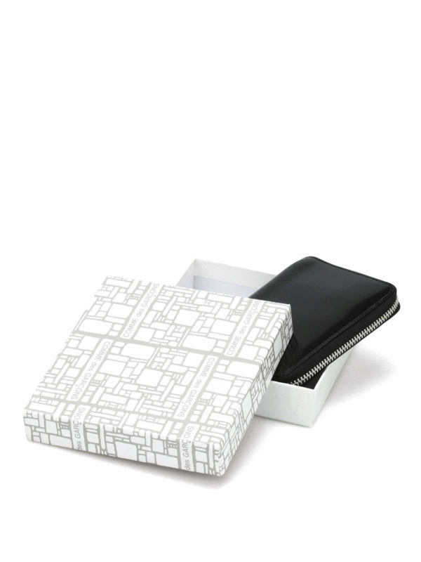 Mirror Inside zip-around wallet shop online: COMME DES GARCONS