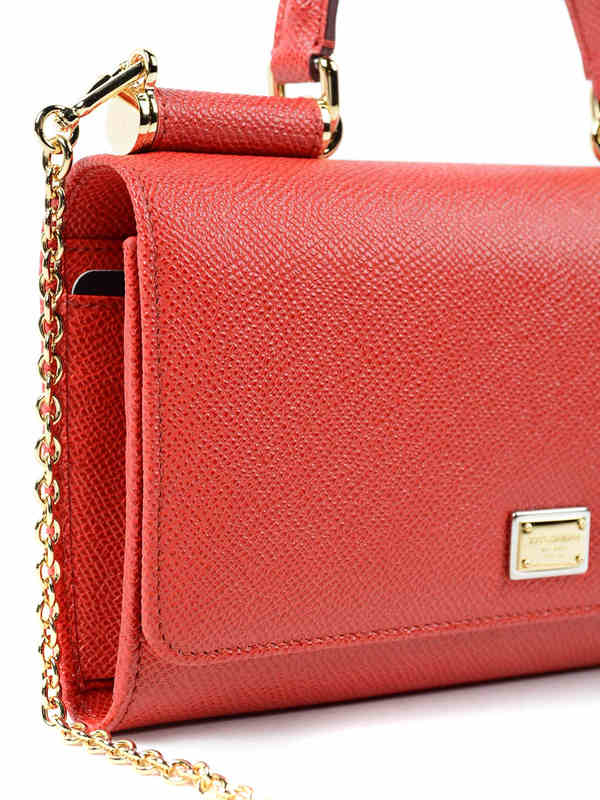 Dolce & Gabbana Miss Sicily Mini Shoulder Bag in Red