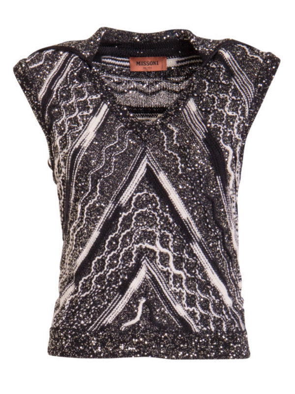 MISSONI: Tops & Tank tops - Sequin trimming top