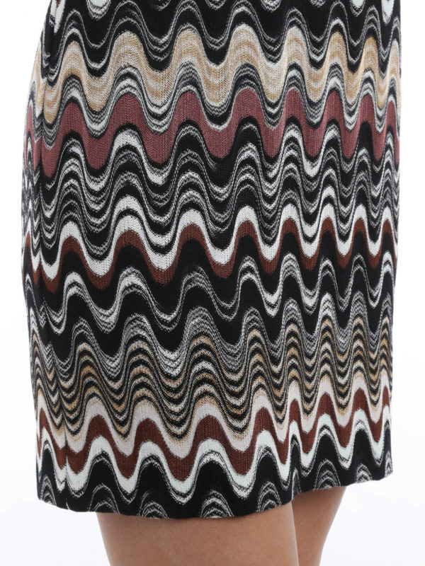 iKRIX MISSONI: Wave pattern V neck dress