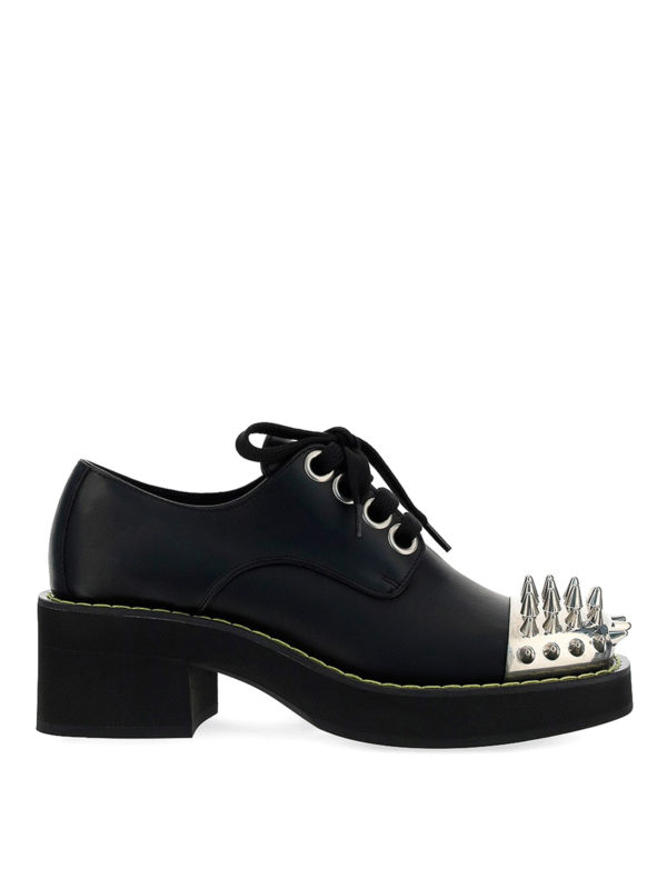 MIU MIU: lace-ups shoes - Stud toe derby shoes