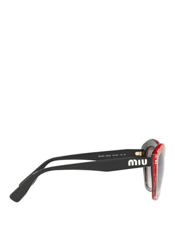 MIU MIU: sunglasses online - Star patterned red cat-eye sunglasses