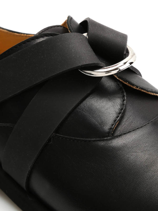 iKRIX MM6 MAISON MARGIELA: Leather shoes with rubber details