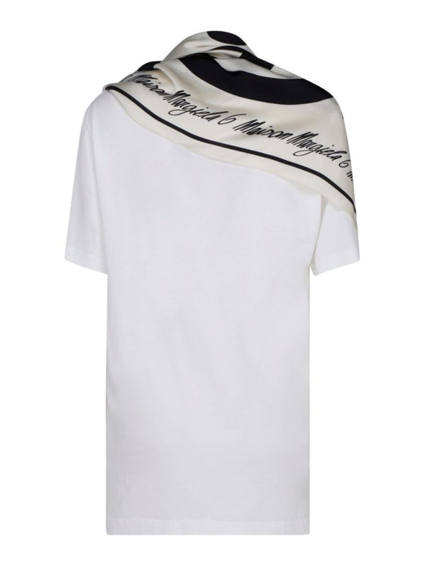MM6 MAISON MARGIELA: t-shirts online - Scarf detailed T-shirt