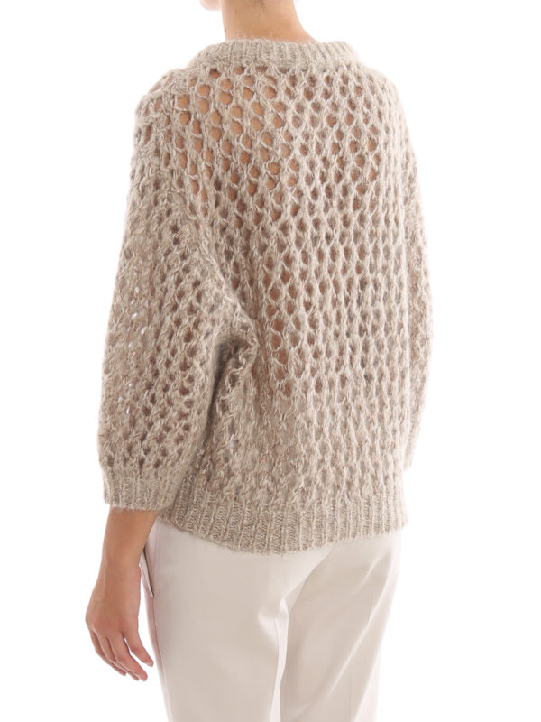 Rundhalspullover - Beige shop online: BRUNELLO CUCINELLI