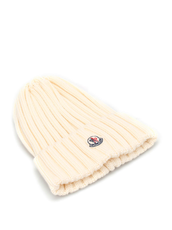 MONCLER: ニットキャップ - Knit virgin wool beanie