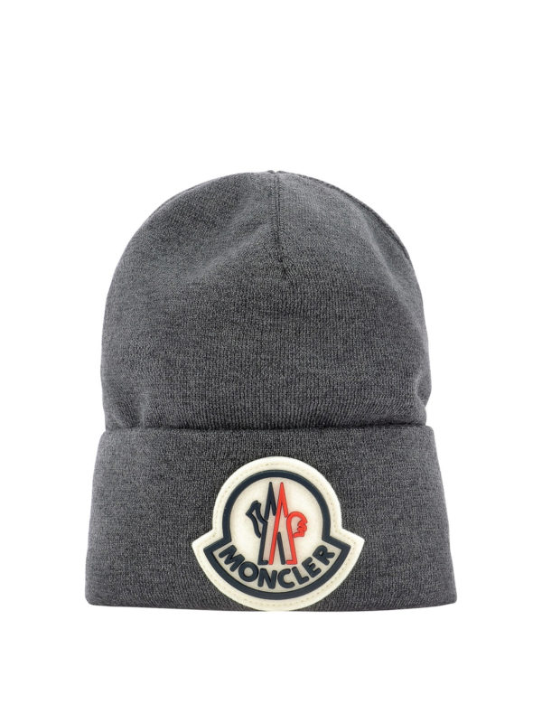 MONCLER: Mützen - Mütze - Grau