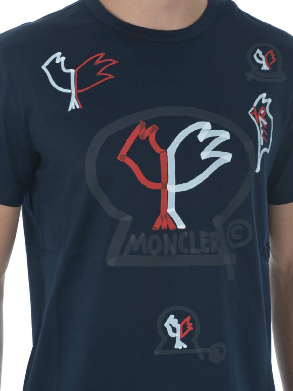 MONCLER buy online T-shirt in jersey blu Moncler Genius 2