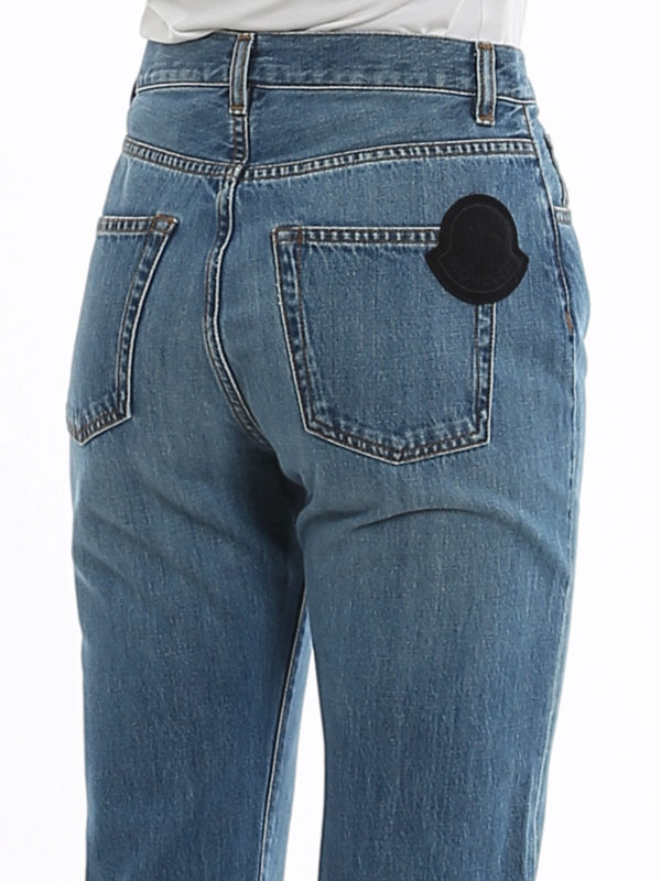 MONCLER buy online Logo patch denim jeans