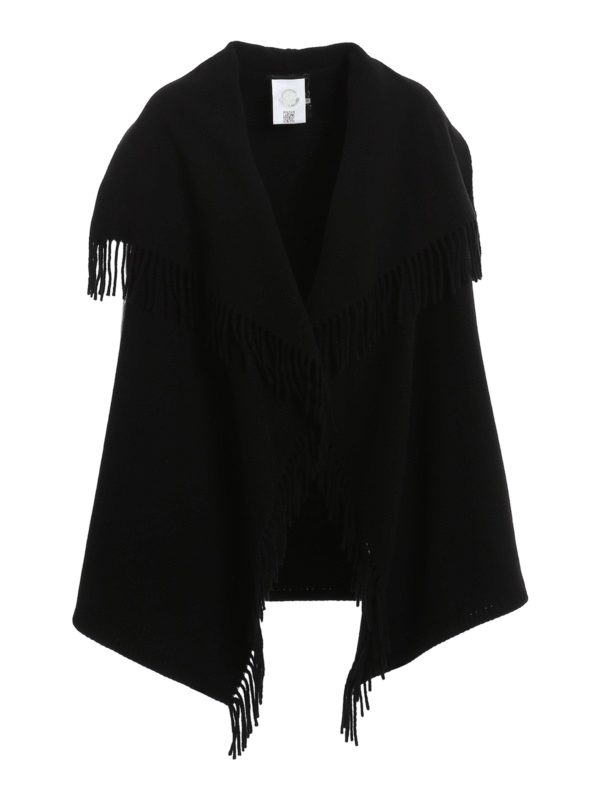 MONCLER: Capes & Ponchos - Cape - Schwarz