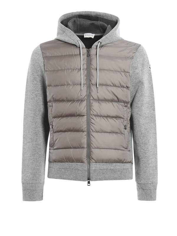 MONCLER: Cardigans - Cardigan Gris  Pour Homme