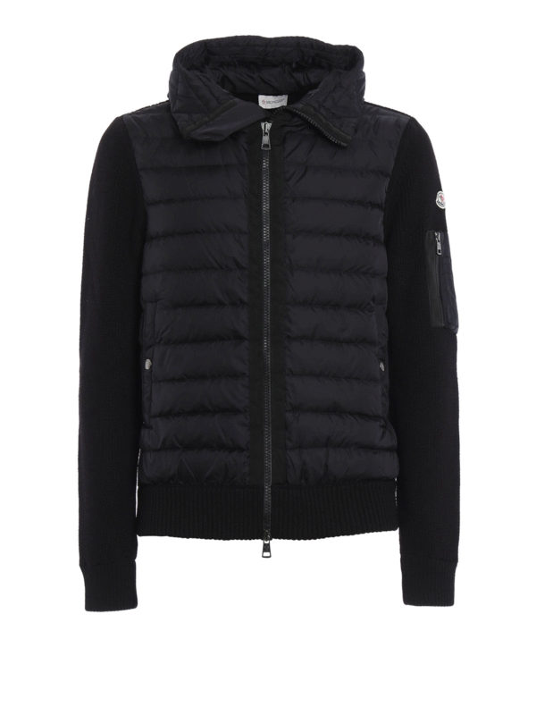 MONCLER: Cardigans - Cardigan Noir Pour Homme