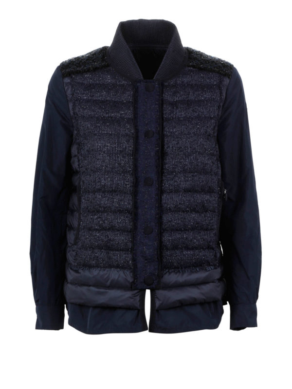 MONCLER: casual jackets - Bleuet jacket with fabric inserts