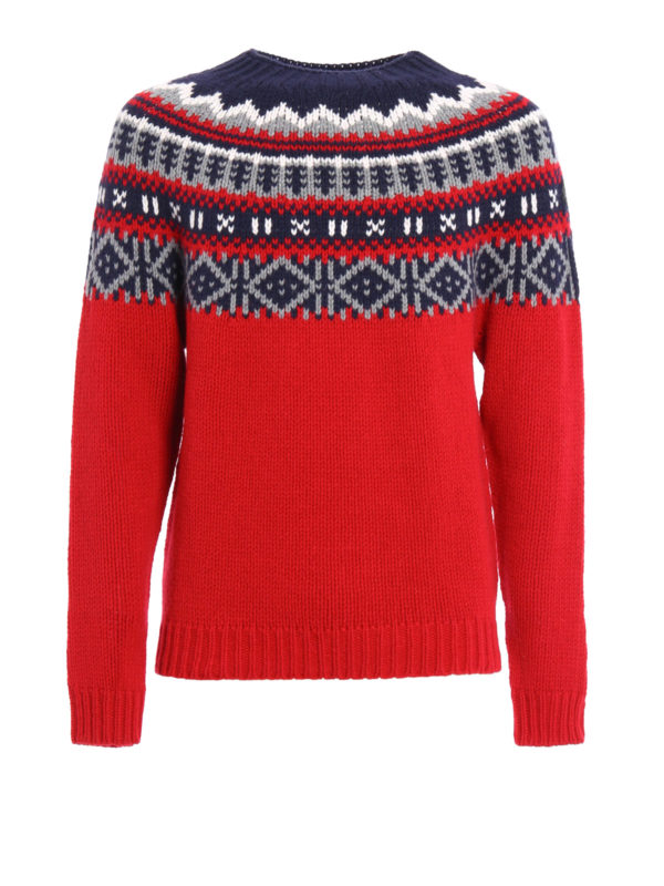 MONCLER: Strickpullover mit Rundhalsausschnitt - Pullover Mit Rundhalsausschnitt