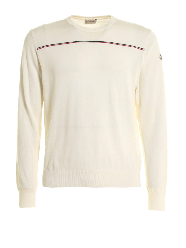 MONCLER: Strickpullover mit Rundhalsausschnitt - Pullover Mit Rundhalsausschnitt