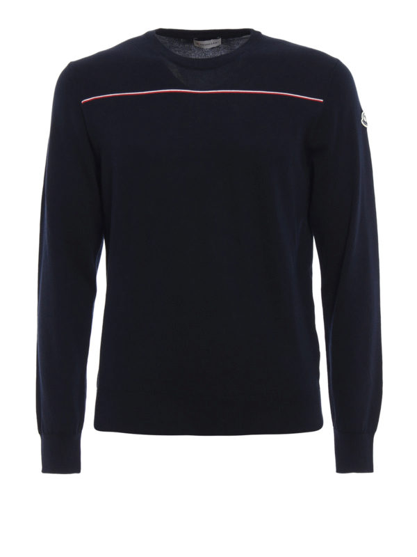 MONCLER: Strickpullover mit Rundhalsausschnitt - Pullover Mit Rundhalsausschnitt