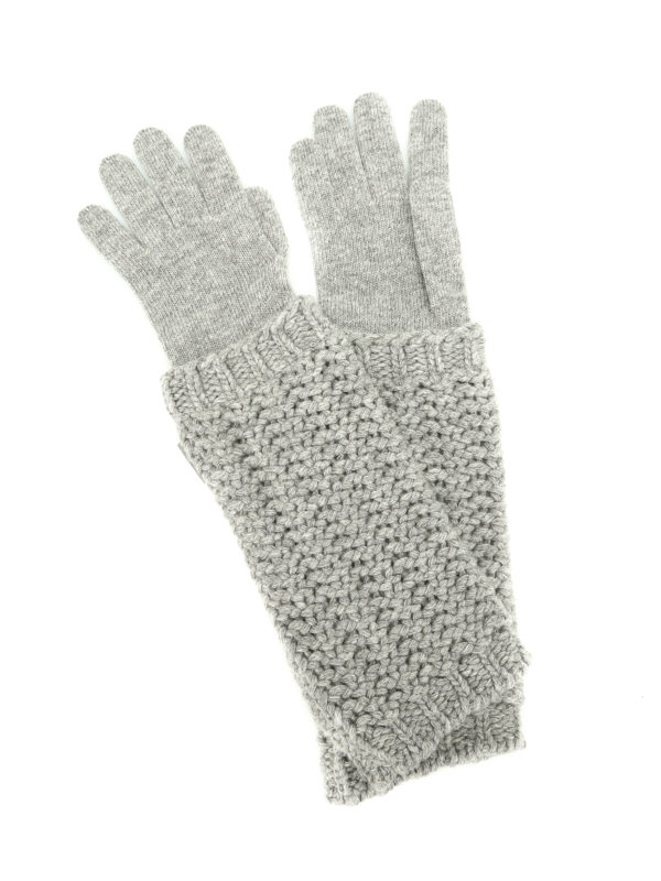 MONCLER: gloves - Wool and cashmere gloves