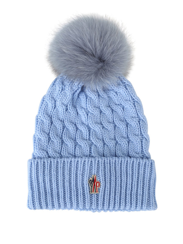 MONCLER GRENOBLE: Gorros - Gorro - Azul Claro
