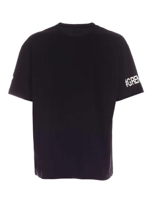MONCLER GRENOBLE: t-shirts online - Lettering logo T-shirt in black