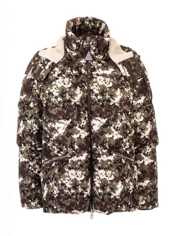 MONCLER GRENOBLE: padded coats - Blanc down jacket in green