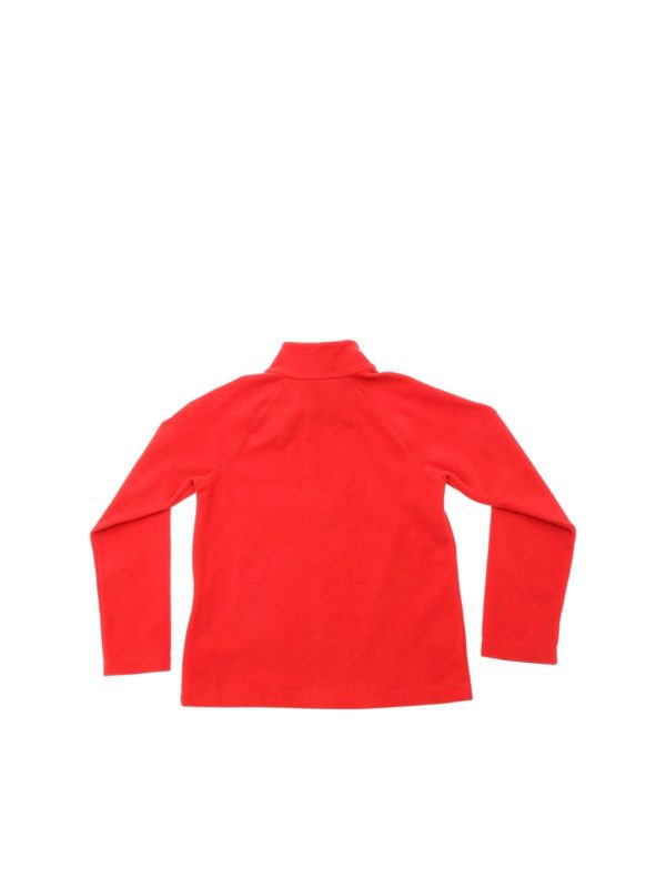 MONCLER JR: Sweatshirts & Sweaters online - Red fleece sweatshirt with logo