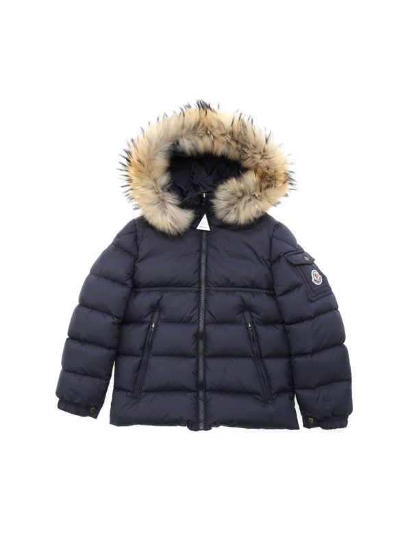 MONCLER JR: padded coats - New Byron down jacket in blue