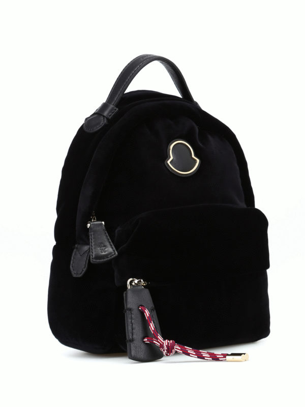 MONCLER: backpacks online - Juniper black velvet mini backpack
