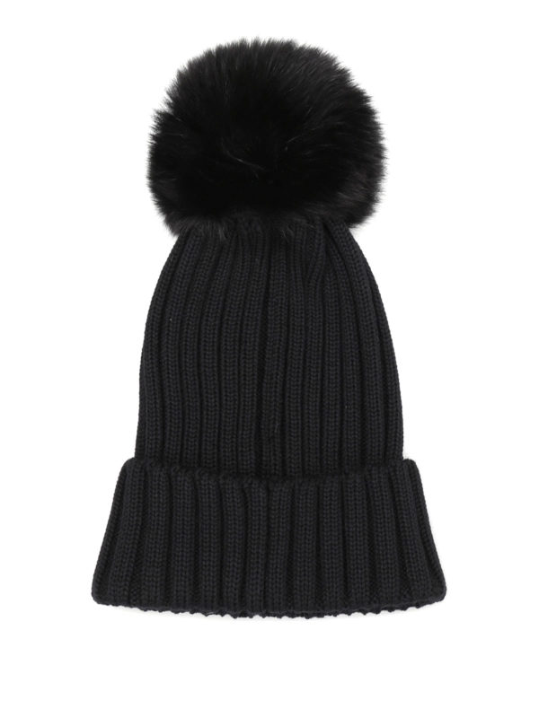 MONCLER: Mützen online - Mütze Fur Damen - Schwarz