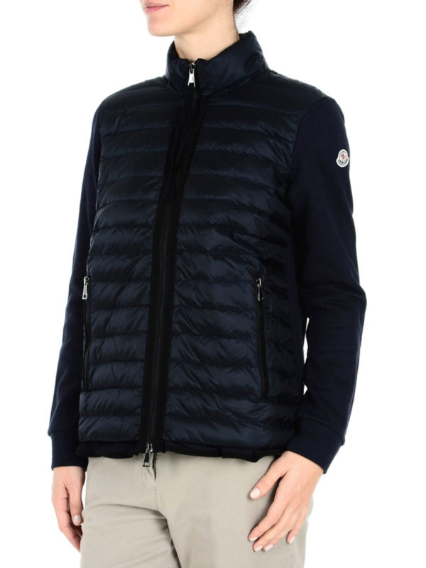 MONCLER: cardigans online - Down padded insert cardigan