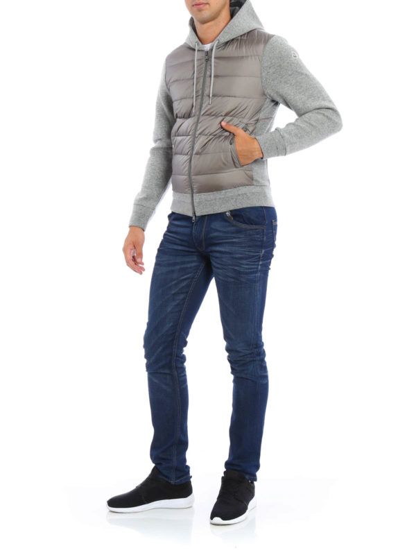MONCLER: Cardigans online - Cardigan Gris  Pour Homme