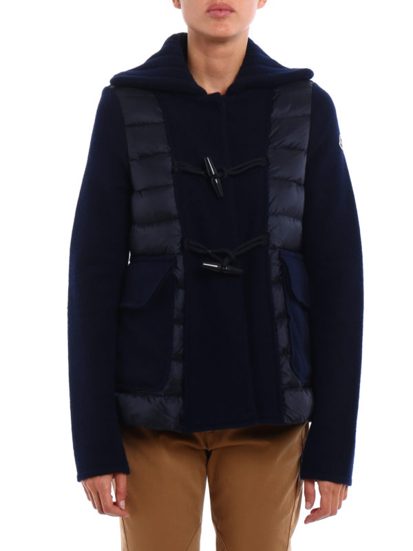 MONCLER: casual jackets online - Padded front wool cloth jacket