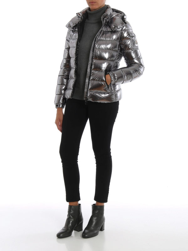 MONCLER: padded jackets online - Bady silver puffer jacket