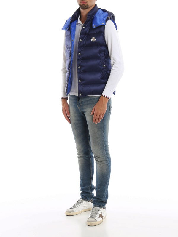 MONCLER: Kurze Daunenjacken online - Daunenjacke - Blau