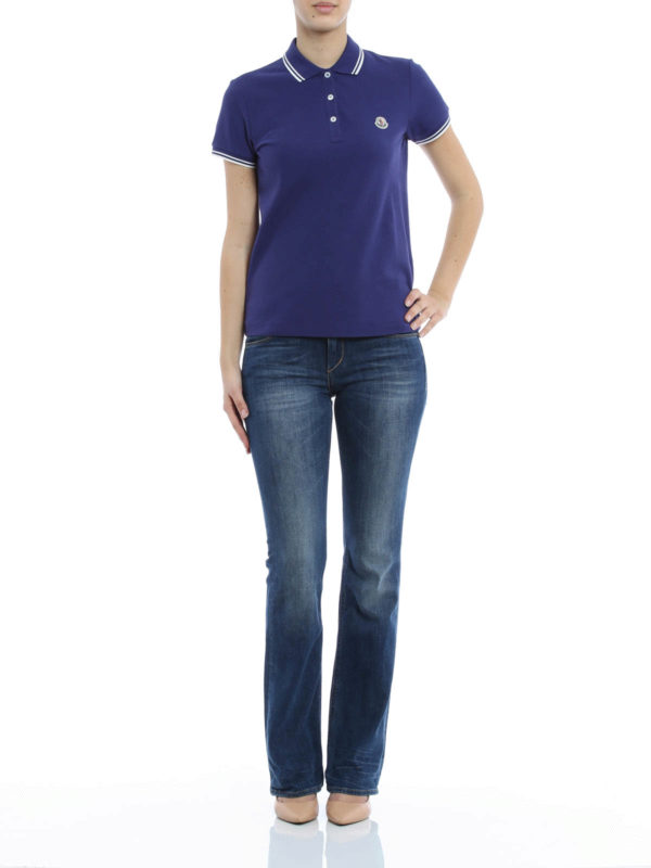 MONCLER: Poloshirts online - Poloshirt Fur Damen - Blau