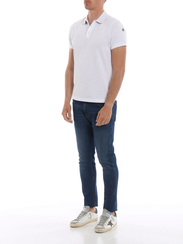 MONCLER: Polos online - Camiseta - Blanco
