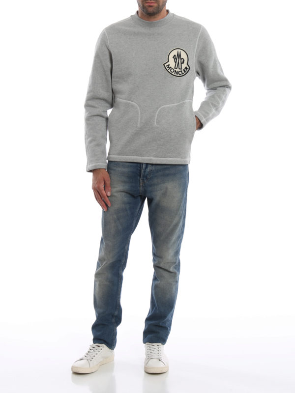 MONCLER: Sweatshirts und Pullover online - Sweatshirt - Grau