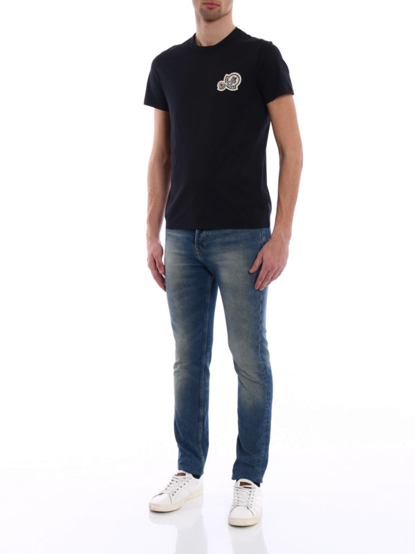 MONCLER: T-shirts online - T-Shirt - Schwarz