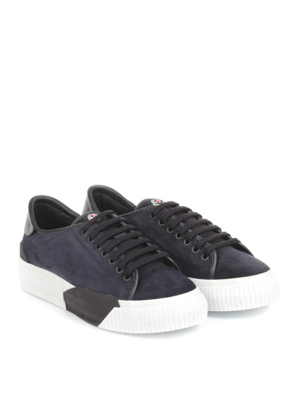 MONCLER: trainers online - Conrad blue suede sneakers