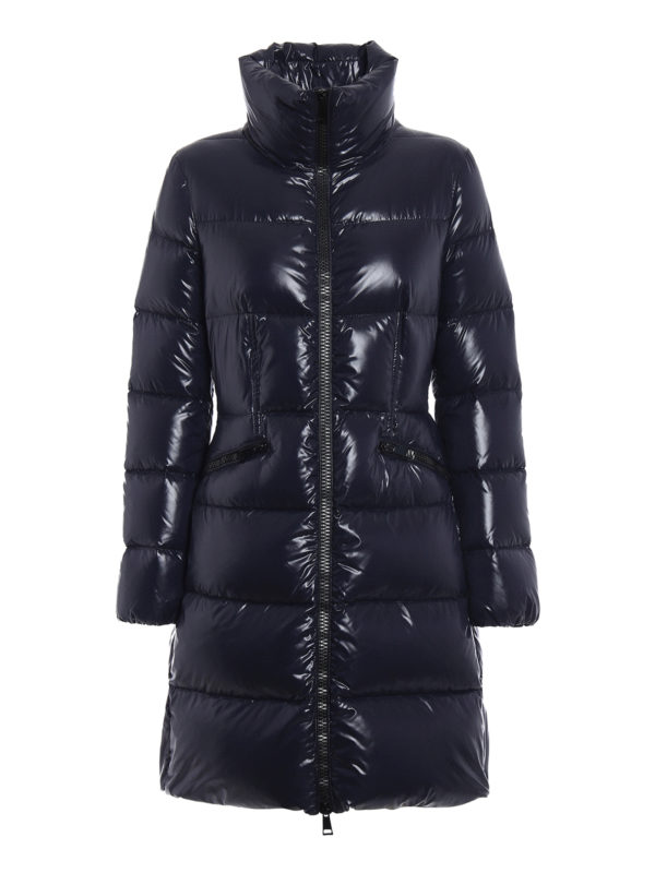 MONCLER: padded coats - Jasminum dark blue down coat