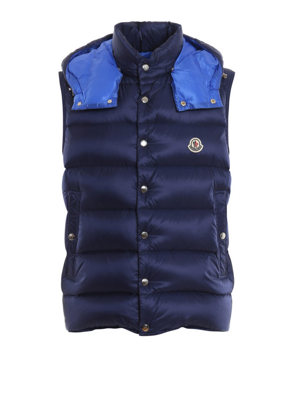 MONCLER: Kurze Daunenjacken - Daunenjacke - Blau