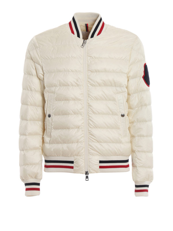 MONCLER: padded jackets - Deltour white puffer jacket