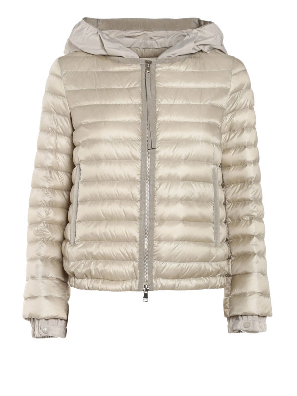 MONCLER: Kurze Daunenjacken - Kurzer Daunenjacke - Hellbeige