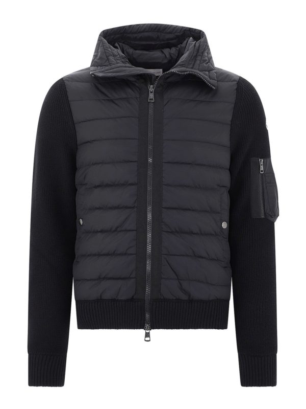 MONCLER: padded jackets - Nylon and ribbed jacket