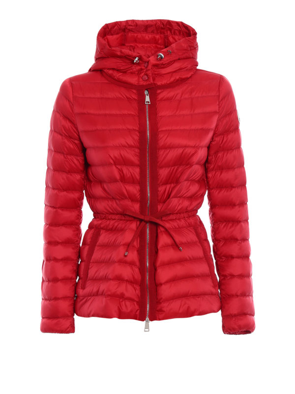 MONCLER: padded jackets - Raie ultralight padded red jacket