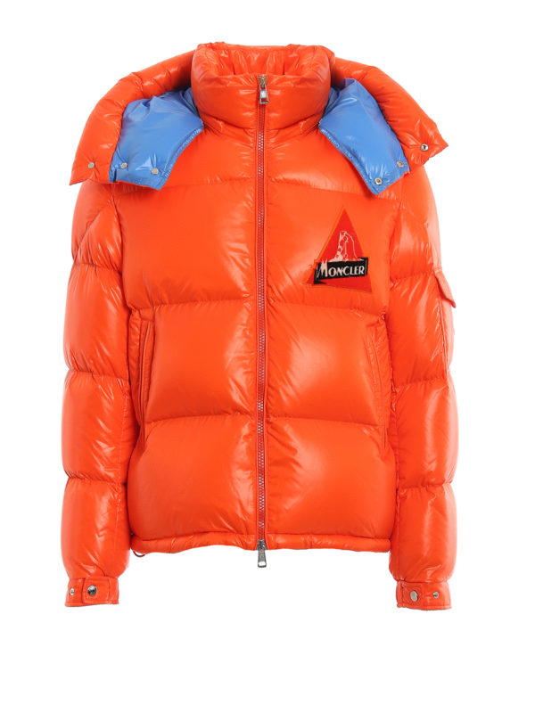 MONCLER: padded jackets - Wilson orange puffer jacket