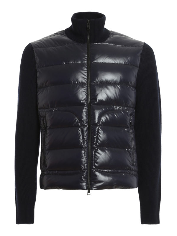 MONCLER: Kurze Daunenjacken - Daunenjacke - Dunkelblau