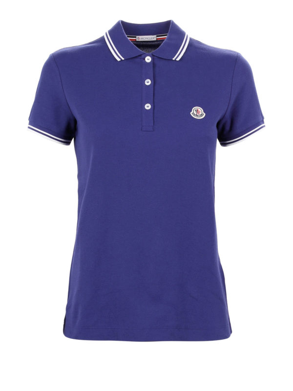 MONCLER: Poloshirts - Poloshirt Fur Damen - Blau